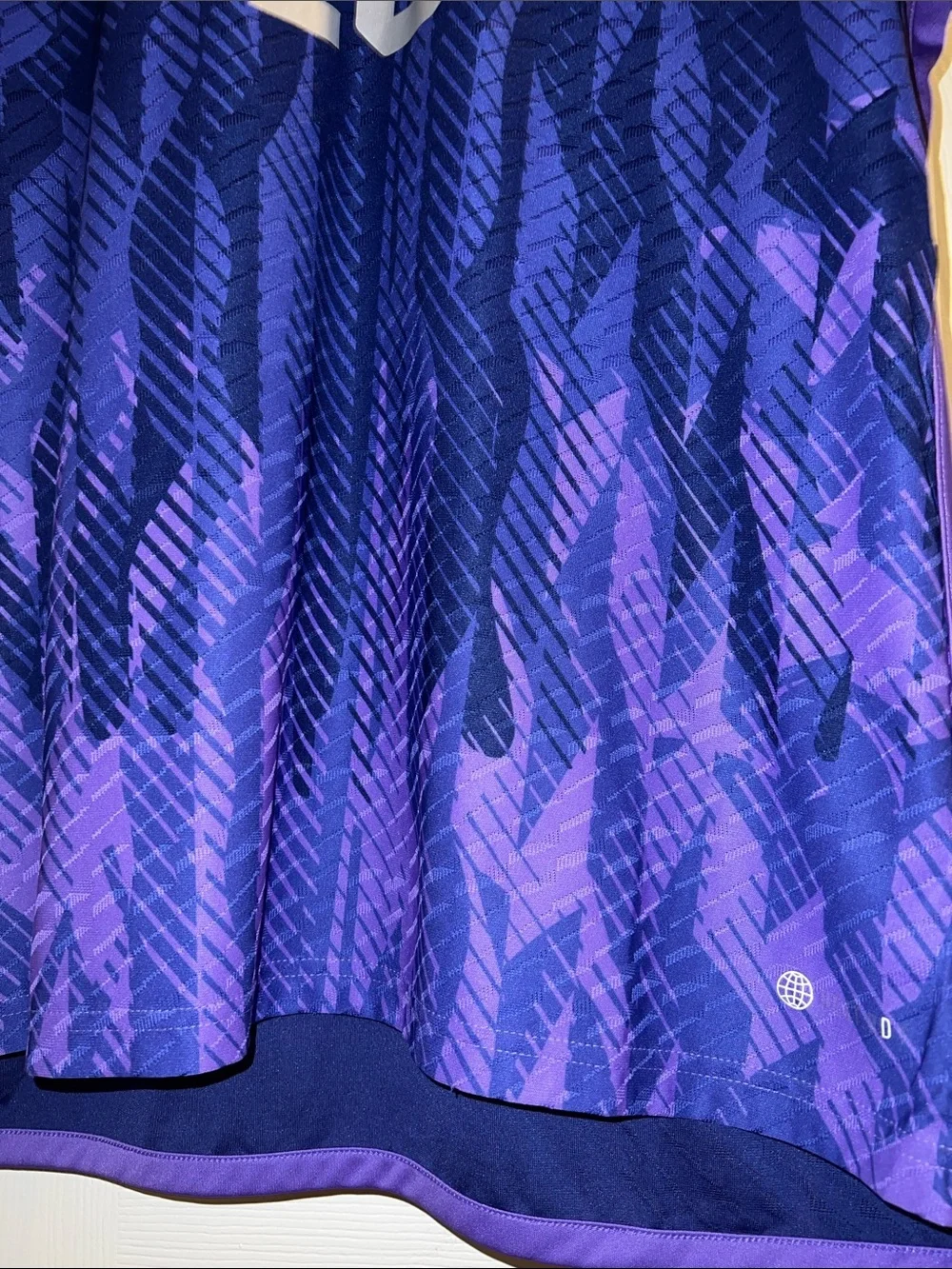 Authentic Player Adidas Messi Purple and White Argentina #10 Soccer Jersey